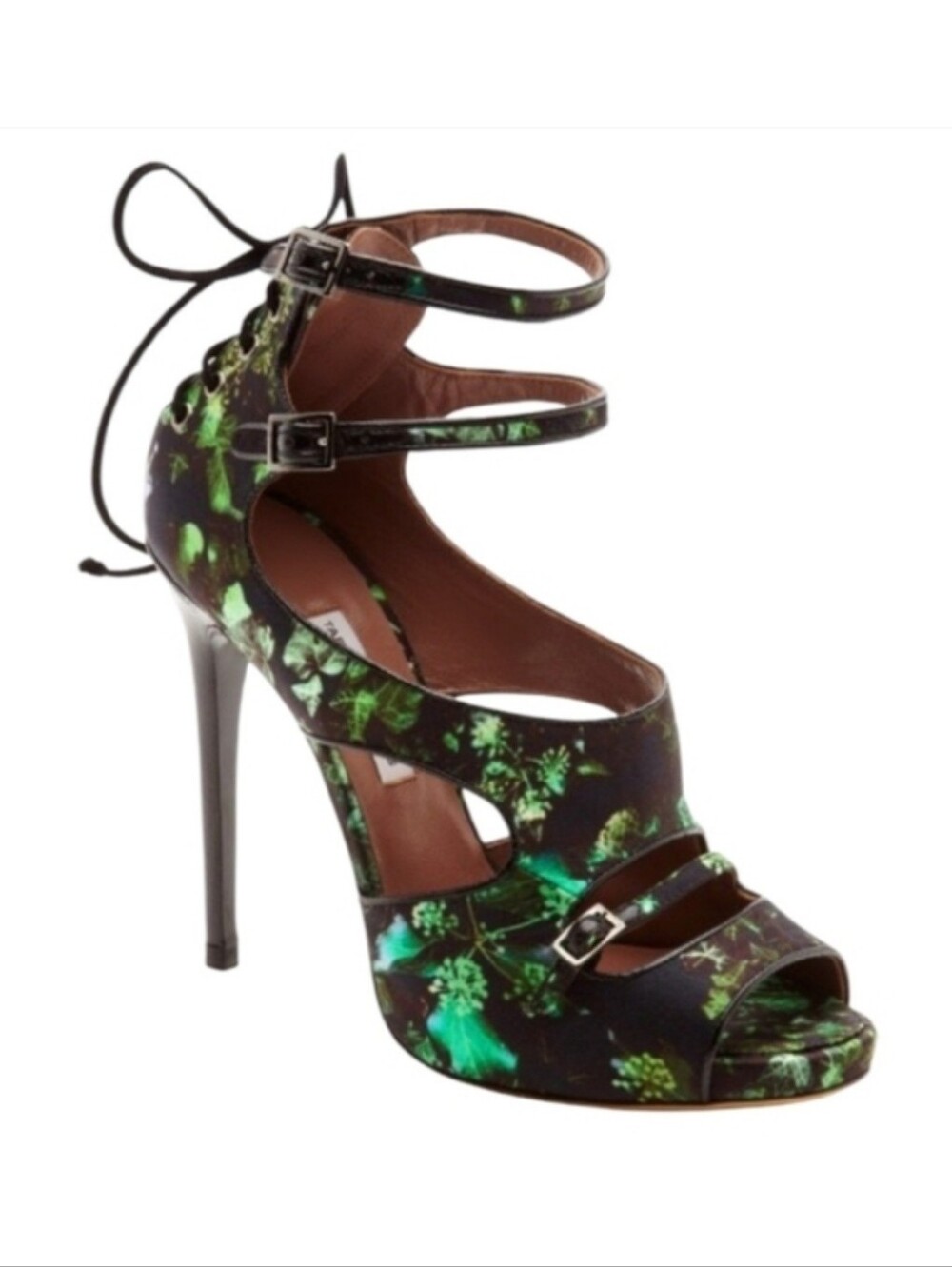TABITHA SIMMONS | Bailey Ivy Print Satin Corset Sandals EU 38.5 / US 8.5